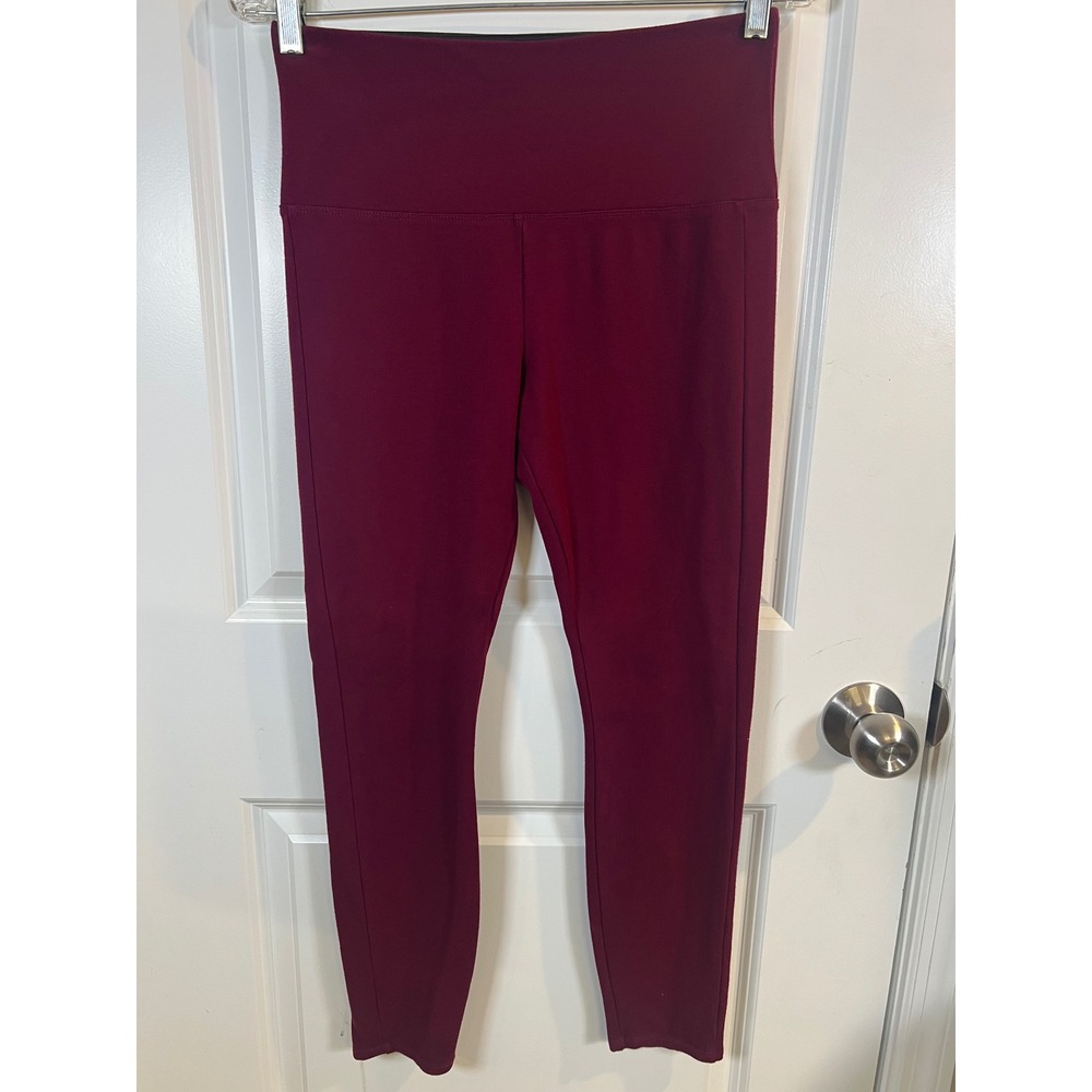 Lysse Womens Leggings High‎ Rise Ponte Burgundy Size Medium